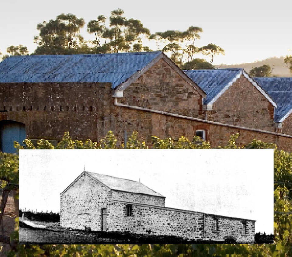 Back: The Renovated Cellars Today; Front: The Cellars at Koonowla